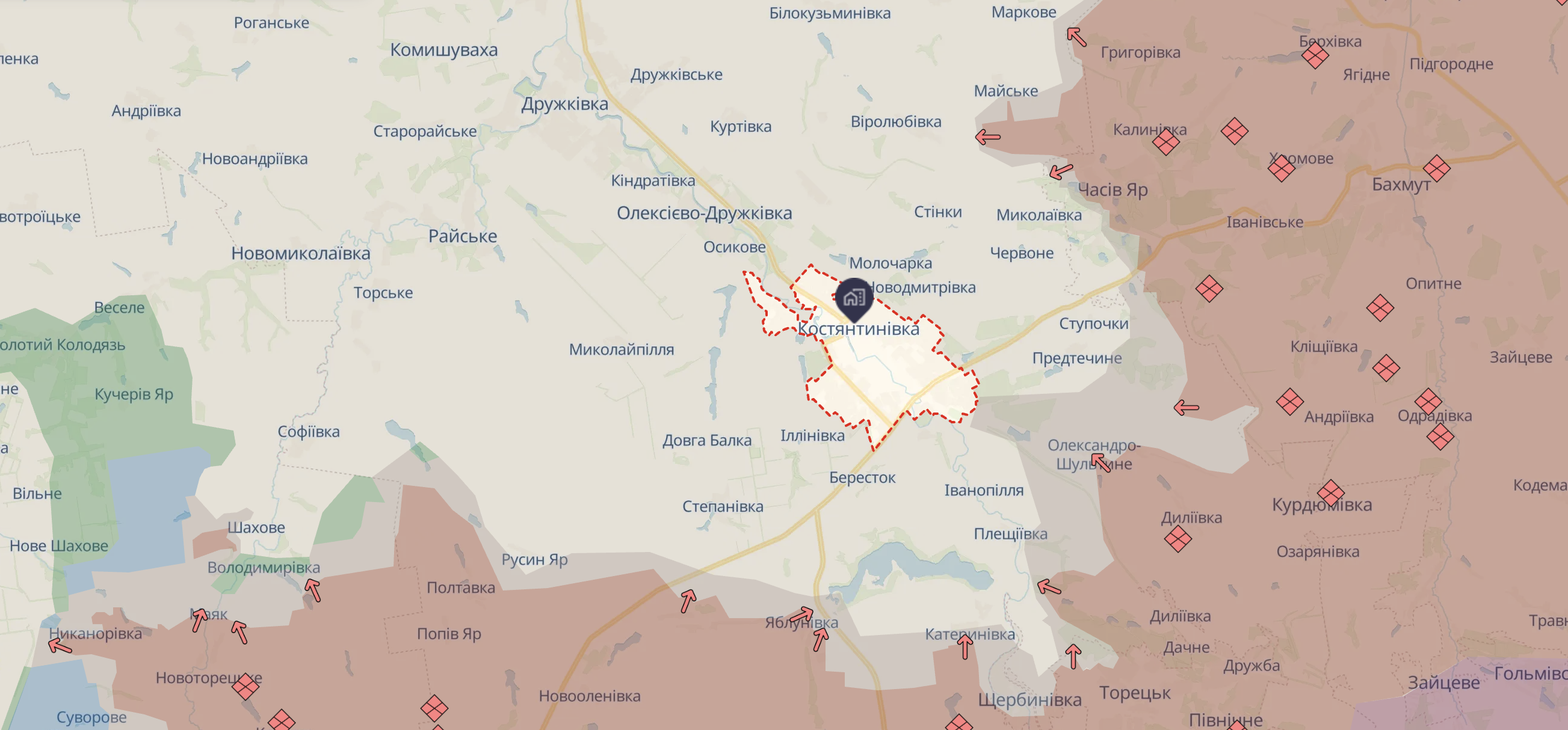 Ориентировочная карта боевых действий по состоянию на 6 ноября в 23:37 / DeepStateMap